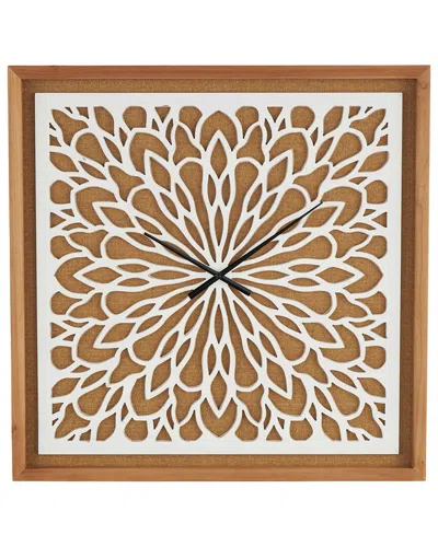 Peyton Lane Contemporary Wood Wall Clock In Brown