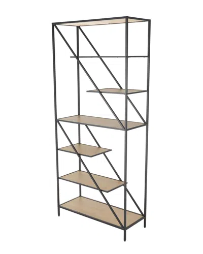 Peyton Lane Contemporary Wooden Shelving Unit In Neutral