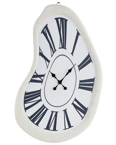 Peyton Lane Contemporary Wooden Wall Clock In White