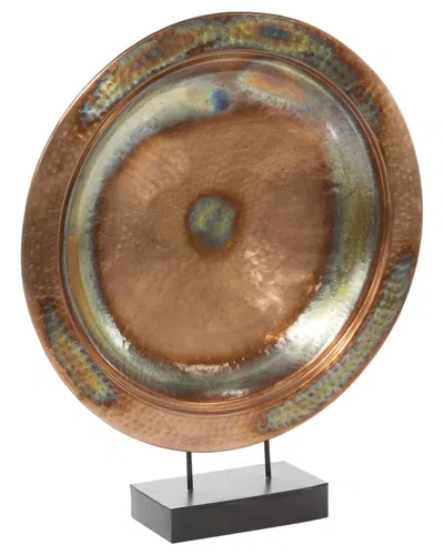 Peyton Lane Copper Abstract Sculpture In Brown