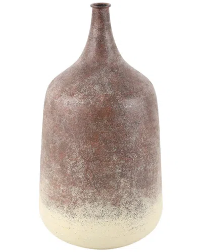 Peyton Lane Copper Metal Distressed Textured Vase