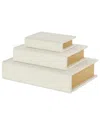 Peyton Lane Set Of 3 Fabric Book Decorative Boxes