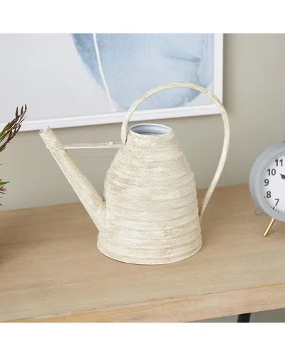 Peyton Lane Cream Metal Watering Can Beehive Shaped Watering C