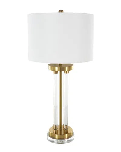 Peyton Lane Crystal Rods Table Lamp In White