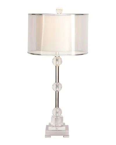 Peyton Lane Crystal Table Lamp In Silver