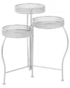 Peyton Lane Curved Folding 3-tier Plant Stand In Silver