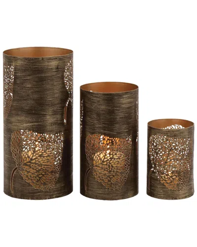 PEYTON LANE PEYTON LANE CYLINDRICAL IRON CANDLE LANTERNS