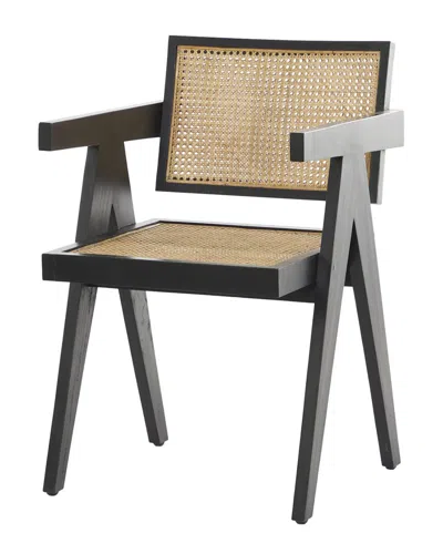 Peyton Lane Dark Brown Modern Teak Accent Chair