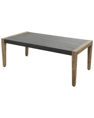 Peyton Lane Dark Grey Fir Contemporary Outdoor Coffee Table In Gray