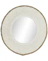 Peyton Lane Decorative Wall Mirror With Shell Frame In White