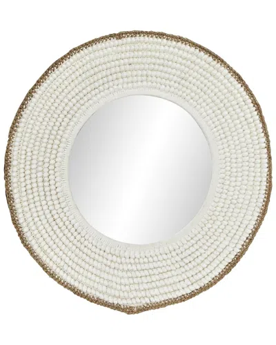 Peyton Lane Decorative Wall Mirror With Shell Frame In Neutral