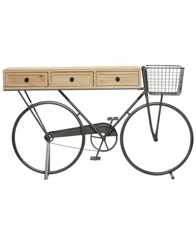 Peyton Lane Farmhouse Metal Console Table In Black