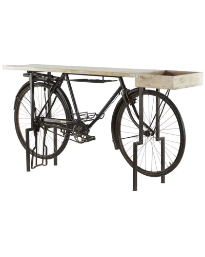 Peyton Lane Discontinued Discontinued  Rustic Mango Wood Console Table In Black