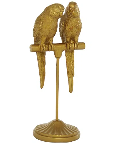 Peyton Lane Parrot Gold Polystone Sculpture