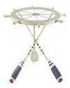 Peyton Lane Ship-wheel Table In Brown