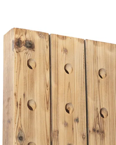 Peyton Lane Rustic Rectangle Brown Wood Wall Wine Rack