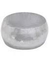 Peyton Lane Drum Shaped Coffee Table In Silver