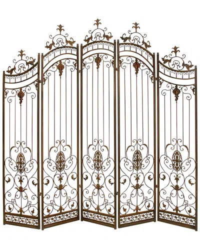 Peyton Lane Eclectic Abstract Room Divider Screen In Gray