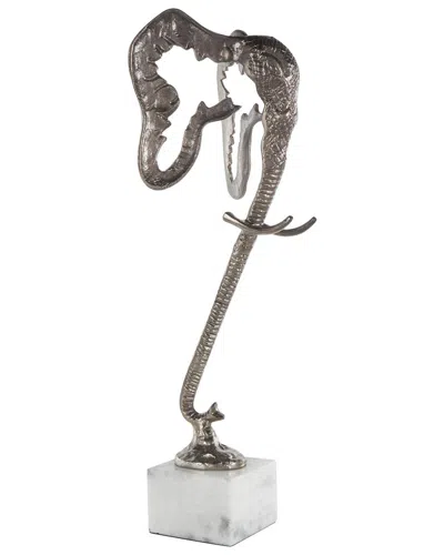 Peyton Lane Eclectic Aluminum Metal Sculpture In Silver