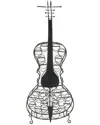 Peyton Lane Eclectic Cello Black Metal Standing Wine Rack