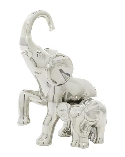 Peyton Lane Eclectic Ceramic Sculpture In Silver
