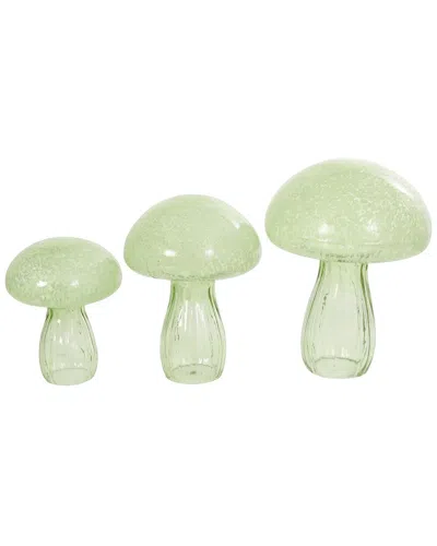 Peyton Lane Eclectic Glass Sculpture Set In Green