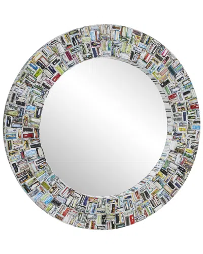 Peyton Lane Eclectic Round  Glass Wall Mirror In Multi