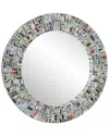 Peyton Lane Eclectic Round  Glass Wall Mirror In Multi
