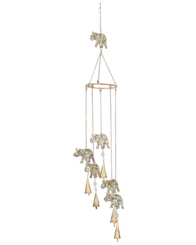Peyton Lane Eclectic Windchime In Gold