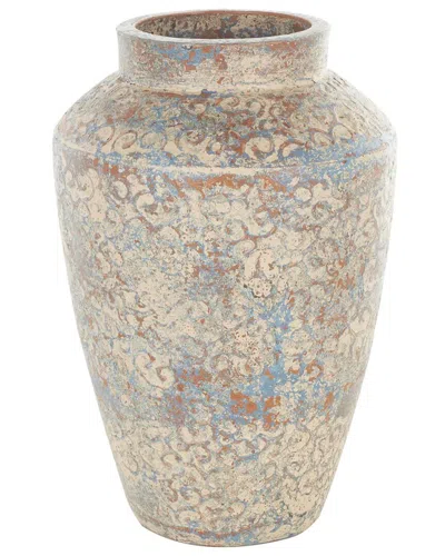 Peyton Lane Farmhouse Angique Ceramic Vase In Brown
