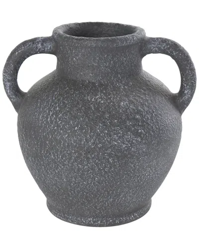 Peyton Lane Farmhouse Ceramic Vase In Black