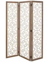 Peyton Lane Farmhouse Rectangle Room Divider Screen In Brown