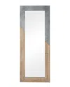 Peyton Lane Farmhouse Rectangle Wood Wall Mirror In Beige