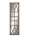 Peyton Lane Farmhouse Rectangle Wood Wall Mirror In Brown