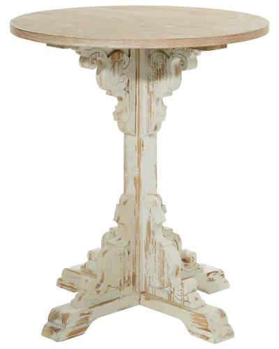 Peyton Lane Farmhouse Round Accent Table In Neutral