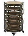 Peyton Lane Farmhouse Storage Cart