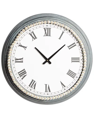 Peyton Lane Farmhouse Wall Clock In Gray