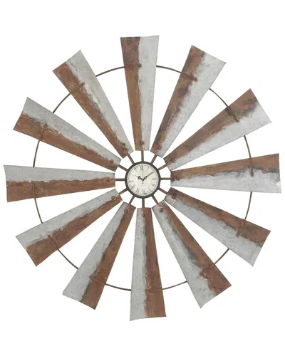Peyton Lane Farmhouse Wall Clock In White