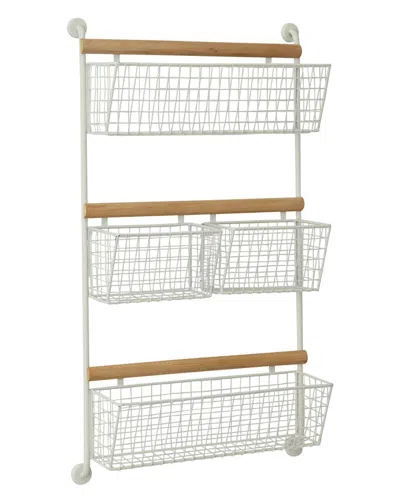 Peyton Lane Farmhouse Wall Shelf In White