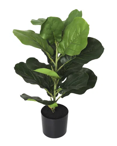 Peyton Lane Fiddle Leaf Green Faux Foliage Artificial Plant