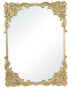 Peyton Lane Floral Wood Carved Acanthus Wall Mirror In Gold