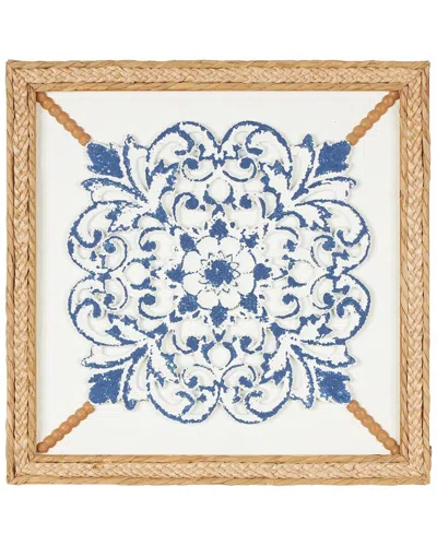 Peyton Lane Floral Wood Relief Home Wall Decor In Blue