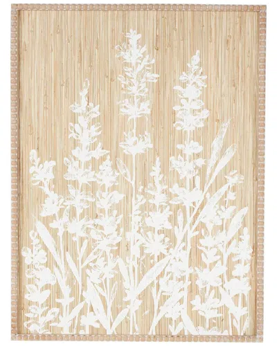 Peyton Lane Floral Wood Textured Home Wall Decor In Neutral