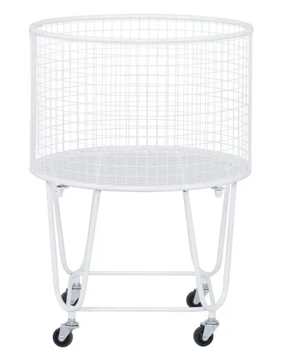 Peyton Lane French Country Storage Cart In White