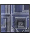 Peyton Lane Geometric Canvas Framed Wall Art In Blue