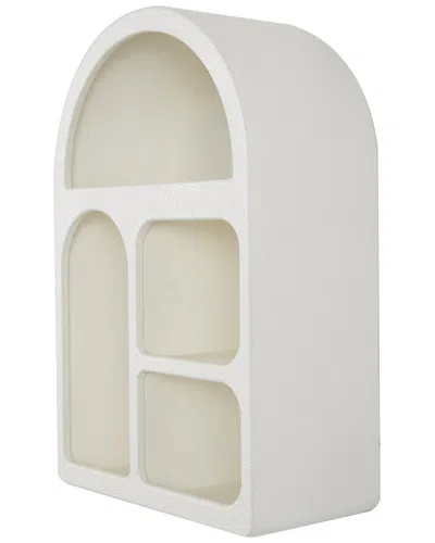 Peyton Lane Geometric Cream Wooden Arched Wall Shelf