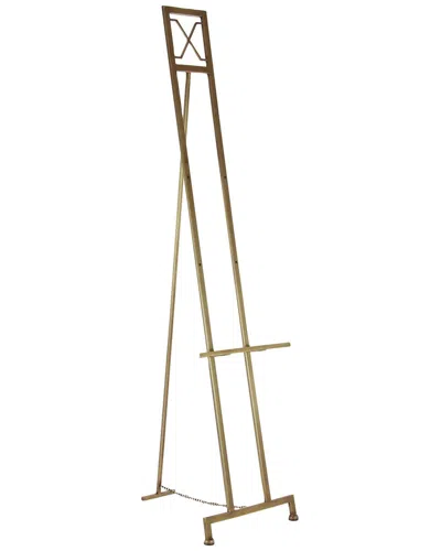 Peyton Lane Geometric Gold Metal Tall Adjustable Display Stand 3-tier Easel  With Chain Support