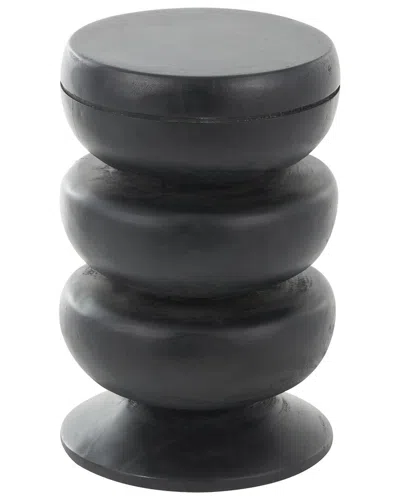 Peyton Lane Geometric Handmade Bubble Accent Table In Black