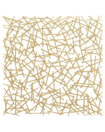 Peyton Lane Geometric Metal Overlapping Lines Wall Decor In Brown