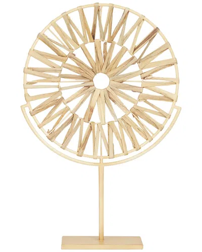 Peyton Lane Geometric Metal Starburst Sculpture In Brown